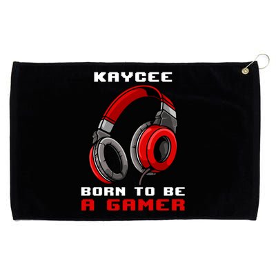 Kaycee Born To Be A Gamer Personalized Gift Grommeted Golf Towel