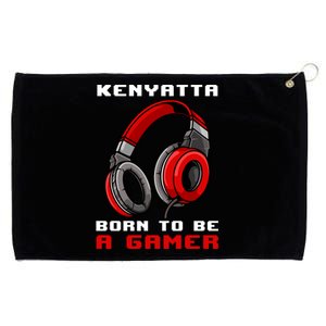 Kenyatta Born To Be A Gamer Personalized Gift Grommeted Golf Towel