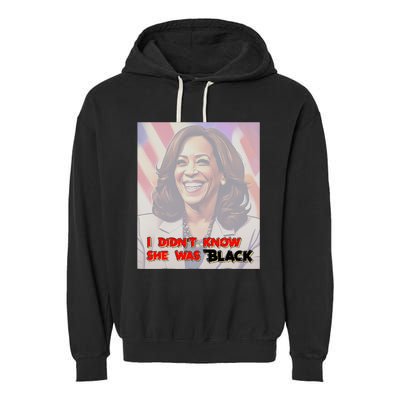 Kamala Black Trump Meme Trend Garment-Dyed Fleece Hoodie