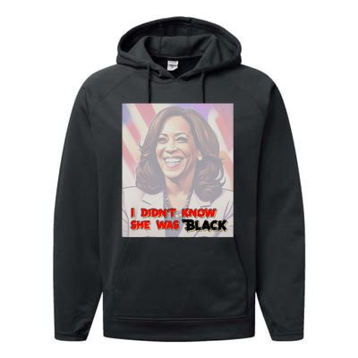 Kamala Black Trump Meme Trend Performance Fleece Hoodie