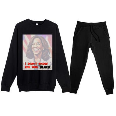 Kamala Black Trump Meme Trend Premium Crewneck Sweatsuit Set