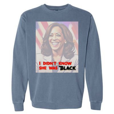 Kamala Black Trump Meme Trend Garment-Dyed Sweatshirt