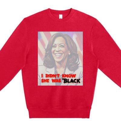 Kamala Black Trump Meme Trend Premium Crewneck Sweatshirt