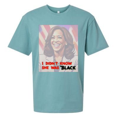 Kamala Black Trump Meme Trend Sueded Cloud Jersey T-Shirt