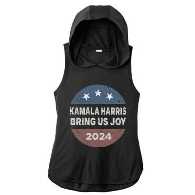 Kamala Bring Us Joy Kamala Harris 2024 Ladies PosiCharge Tri-Blend Wicking Draft Hoodie Tank