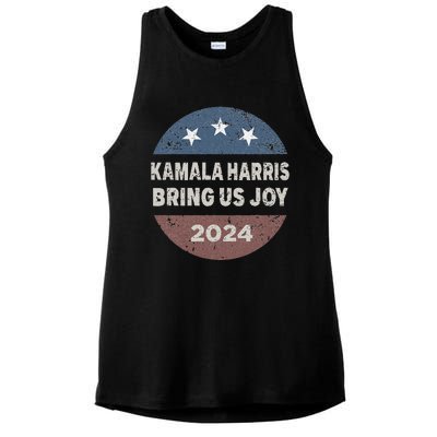 Kamala Bring Us Joy Kamala Harris 2024 Ladies PosiCharge Tri-Blend Wicking Tank