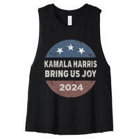 Kamala Bring Us Joy Kamala Harris 2024 Women's Racerback Cropped Tank