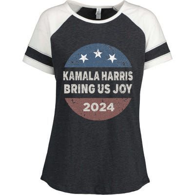 Kamala Bring Us Joy Kamala Harris 2024 Enza Ladies Jersey Colorblock Tee