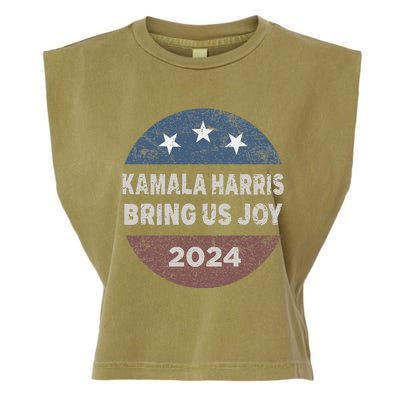 Kamala Bring Us Joy Kamala Harris 2024 Garment-Dyed Women's Muscle Tee