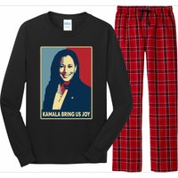 Kamala Bring Us Joy Voting Kamala Harris For President 47th Long Sleeve Pajama Set