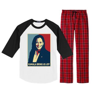 Kamala Bring Us Joy Voting Kamala Harris For President 47th Raglan Sleeve Pajama Set