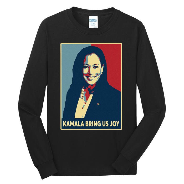 Kamala Bring Us Joy Voting Kamala Harris For President 47th Tall Long Sleeve T-Shirt