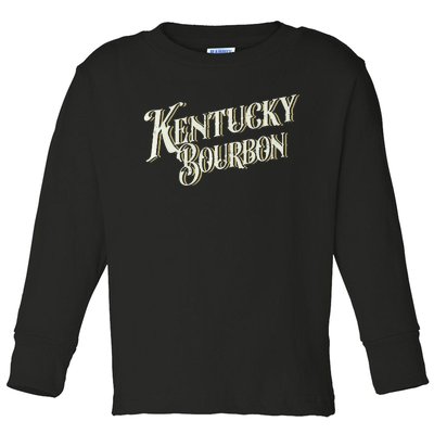 Kentucky Bourbon Vintage Whiskey Lover Kentucky Bourbon Toddler Long Sleeve Shirt