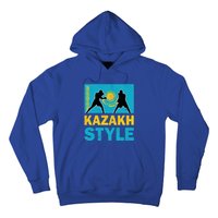 Kazakh Boxing Vintage Kazakhstan Flag Kazakh Boxing Pride Cool Gift Hoodie