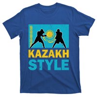 Kazakh Boxing Vintage Kazakhstan Flag Kazakh Boxing Pride Cool Gift T-Shirt