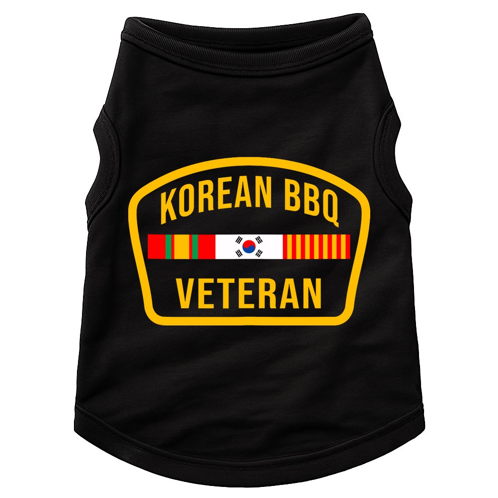 Korean Bbq Veteran Funny Food Lover Gym Cheat Day Military Doggie Tank