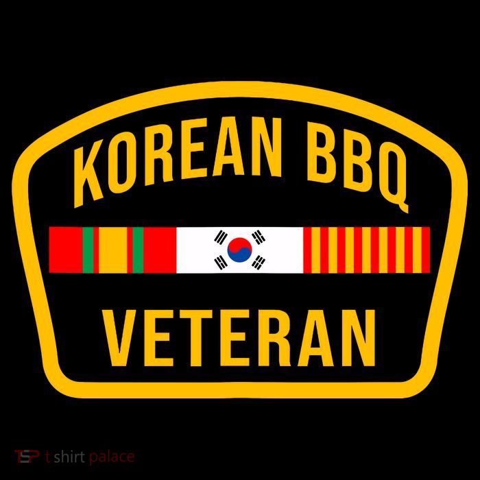 Korean Bbq Veteran Funny Food Lover Gym Cheat Day Military Flatbill Hat