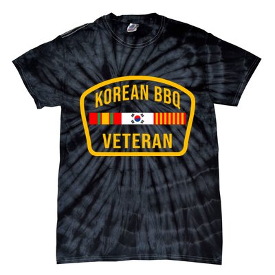 Korean Bbq Veteran Funny Food Lover Gym Cheat Day Military Tie-Dye T-Shirt