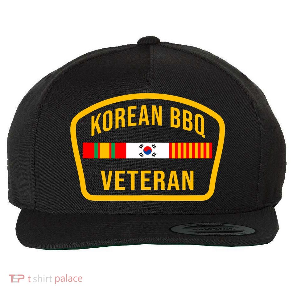 Korean Bbq Veteran Funny Food Lover Gym Cheat Day Military Wool Snapback Cap