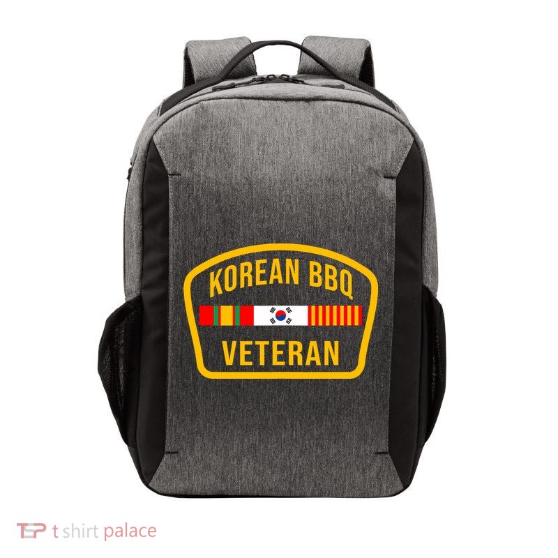 Korean Bbq Veteran Funny Food Lover Gym Cheat Day Military Vector Backpack