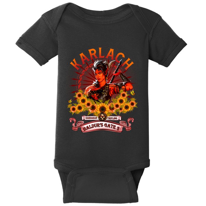 Karlach Barbarian Vintage Karlach BaldurS Gate 3 Baby Bodysuit