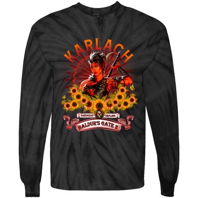 Karlach Barbarian Vintage Karlach BaldurS Gate 3 Tie-Dye Long Sleeve Shirt