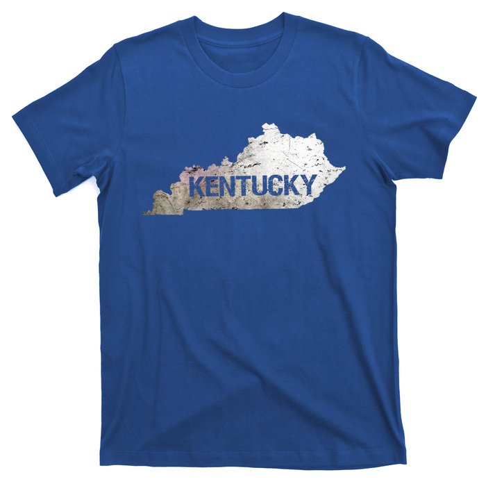 Kentucky Bourbon Vintage State Map Home Outline Derby Meaningful Gift T-Shirt