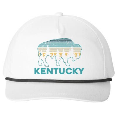 Kentucky Bison Vintage American Buffalo Souvenir Gift Snapback Five-Panel Rope Hat