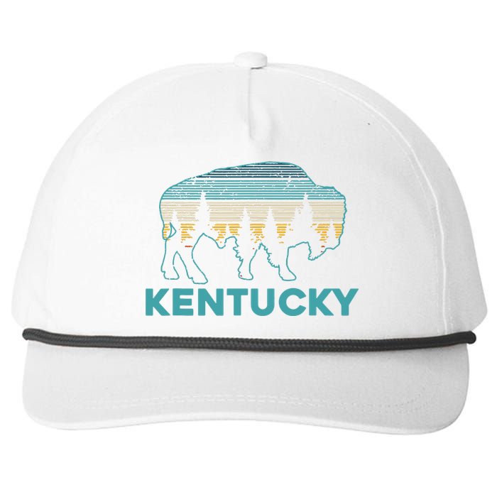 Kentucky Bison Vintage American Buffalo Souvenir Gift Snapback Five-Panel Rope Hat