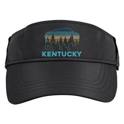 Kentucky Bison Vintage American Buffalo Souvenir Gift Adult Drive Performance Visor