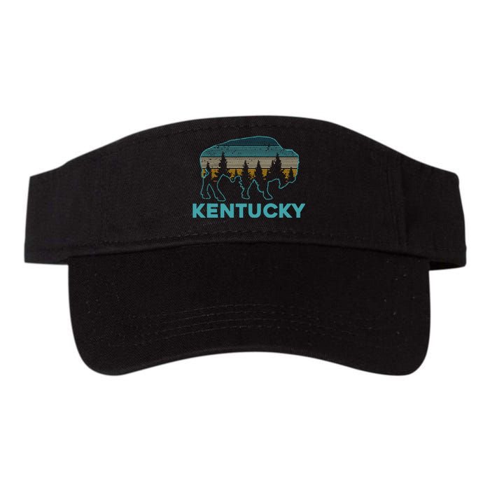 Kentucky Bison Vintage American Buffalo Souvenir Gift Valucap Bio-Washed Visor