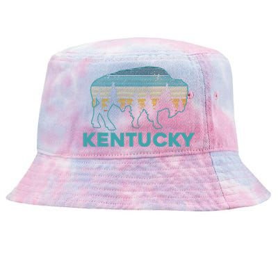 Kentucky Bison Vintage American Buffalo Souvenir Gift Tie-Dyed Bucket Hat