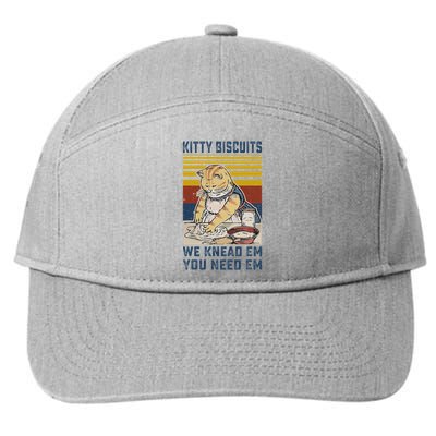 Kitty Biscuits We Knead Em You Need Em Cats Baking 7-Panel Snapback Hat