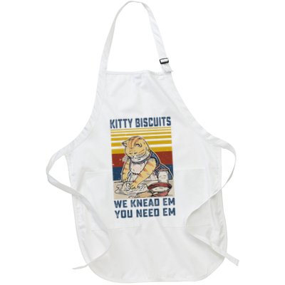 Kitty Biscuits We Knead Em You Need Em Cats Baking Full-Length Apron With Pockets