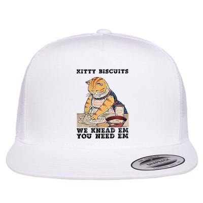 Kitty Biscuits We Knead Em You Need Em Cat Mom Funny Baker Cat Flatbill Hat