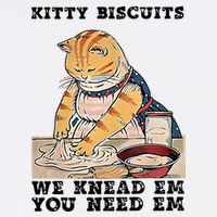 Kitty Biscuits We Knead Em You Need Em Cat Mom Funny Baker Cat Short Acrylic Beanie