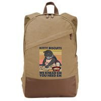 Kitty Biscuits We Knead Em You Need Em Cats Baking Cotton Canvas Backpack