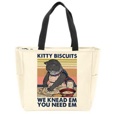 Kitty Biscuits We Knead Em You Need Em Cats Baking Zip Tote Bag