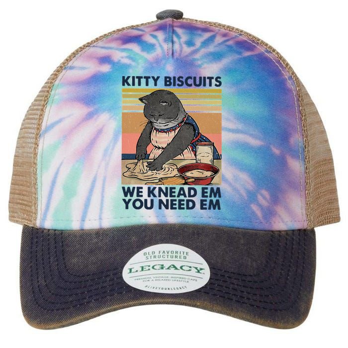 Kitty Biscuits We Knead Em You Need Em Cats Baking Legacy Tie Dye Trucker Hat