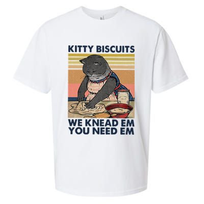 Kitty Biscuits We Knead Em You Need Em Cats Baking Sueded Cloud Jersey T-Shirt