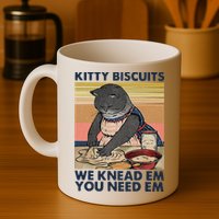 Kitty Biscuits We Knead Em You Need Em Cats Baking Mug