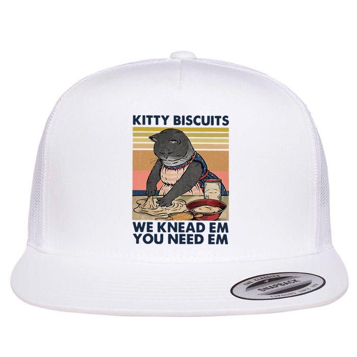 Kitty Biscuits We Knead Em You Need Em Cats Baking Flat Bill Trucker Hat