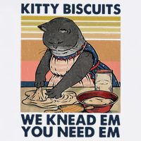 Kitty Biscuits We Knead Em You Need Em Cats Baking Flat Bill Trucker Hat