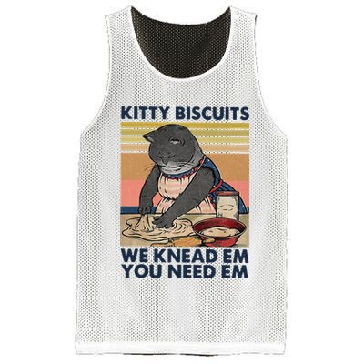 Kitty Biscuits We Knead Em You Need Em Cats Baking Mesh Reversible Basketball Jersey Tank