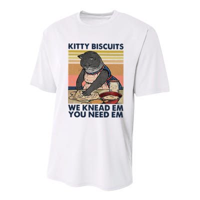 Kitty Biscuits We Knead Em You Need Em Cats Baking Youth Performance Sprint T-Shirt
