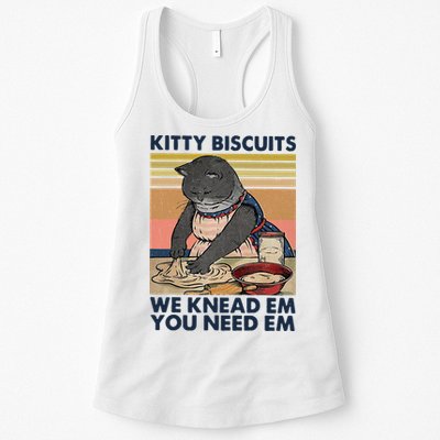 Kitty Biscuits We Knead Em You Need Em Cats Baking Womens Tank Top