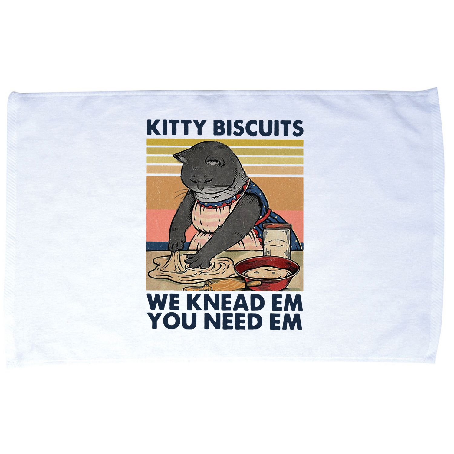 Kitty Biscuits We Knead Em You Need Em Cats Baking Microfiber Hand Towel