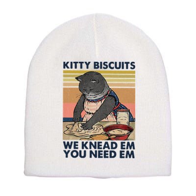 Kitty Biscuits We Knead Em You Need Em Cats Baking Short Acrylic Beanie