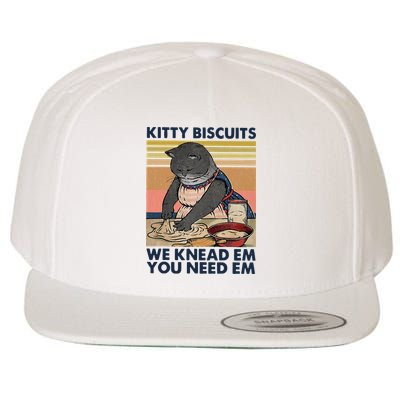 Kitty Biscuits We Knead Em You Need Em Cats Baking Wool Snapback Cap