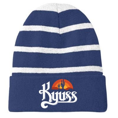 Kyuss Black Widow Stoner Rock Queens Of The Stone Age Clutch Striped Beanie with Solid Band